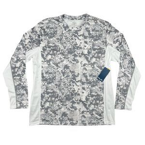 Huk Fishing Icon X Shirt Mens Large Tide Change Long Sleeve Performance White